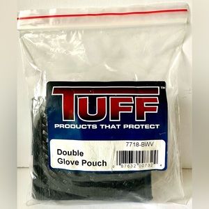 TUFF Products 7718-BWV Black Basketweave Double Latex Glove Pouch w/ Closure